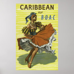 BOAC British Overseas Airways Corporation Poster