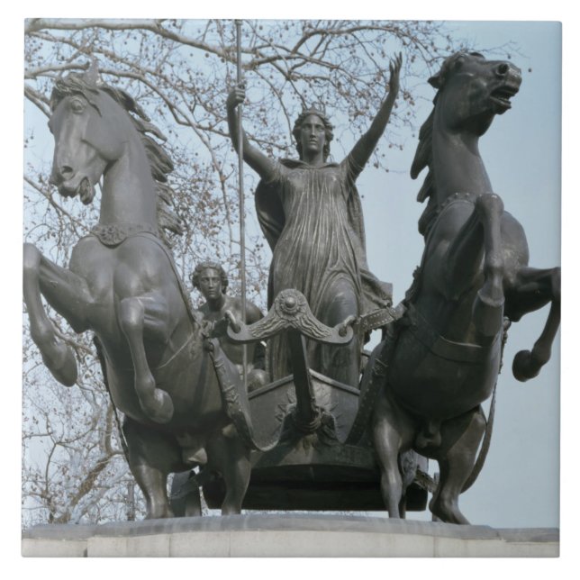 Boadicea, 1850s (Bronze) (sehen Sie auch 33580) Fliese (Vorderseite)