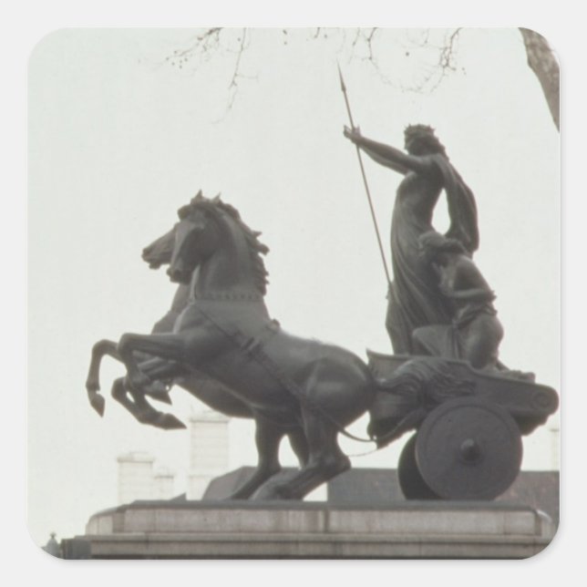 Boadicea, 1902 quadratischer aufkleber (Vorderseite)