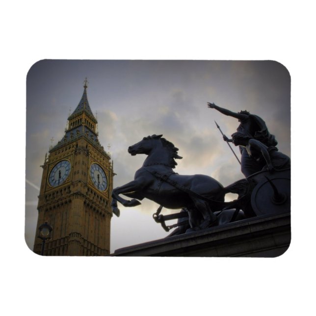 Boadicea Statue - Big Ben - London - Magnet (Horizontal)