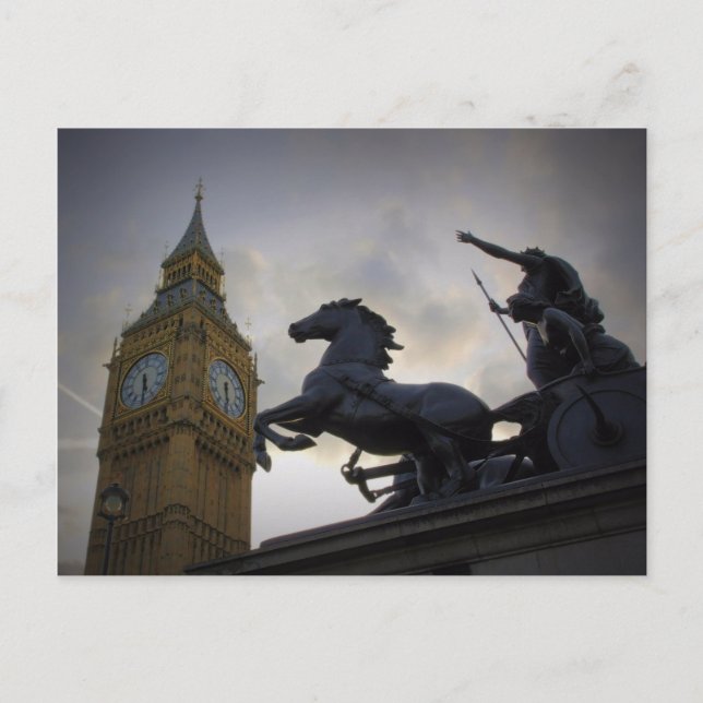 Boadicea Statue - Elizabeth Tower - Postkarte (Vorderseite)