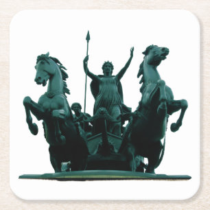 Boadicea Statue-Westminster Bridge-London-Unterset Rechteckiger Pappuntersetzer