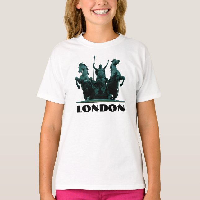 Boadicea Statue-Westminster-London Kids T - Shirt (Vorderseite)
