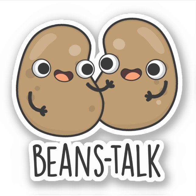 Boans Talk Funny Veggie Bean Pub Aufkleber (Vorderseite)