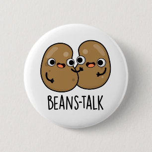 Boans Talk Funny Veggie Bean Pub Button
