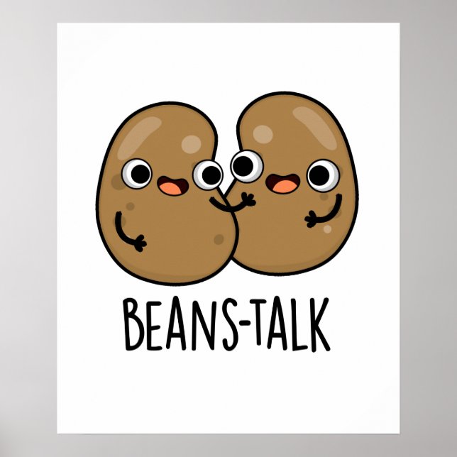 Boans Talk Funny Veggie Bean Pub Poster (Vorne)