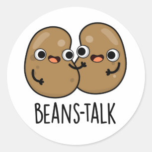 Boans Talk Funny Veggie Bean Pub Runder Aufkleber