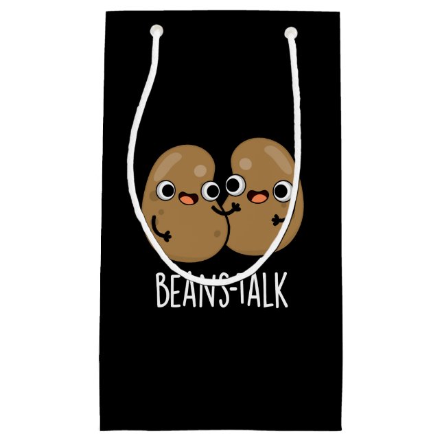 Boans Talk Funny Veggie Bean Pun Dark BG Kleine Geschenktüte (Vorderseite)