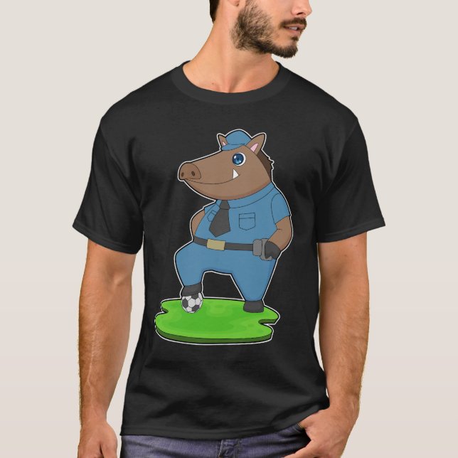 Boar Cop Soccer Police T-Shirt (Vorderseite)