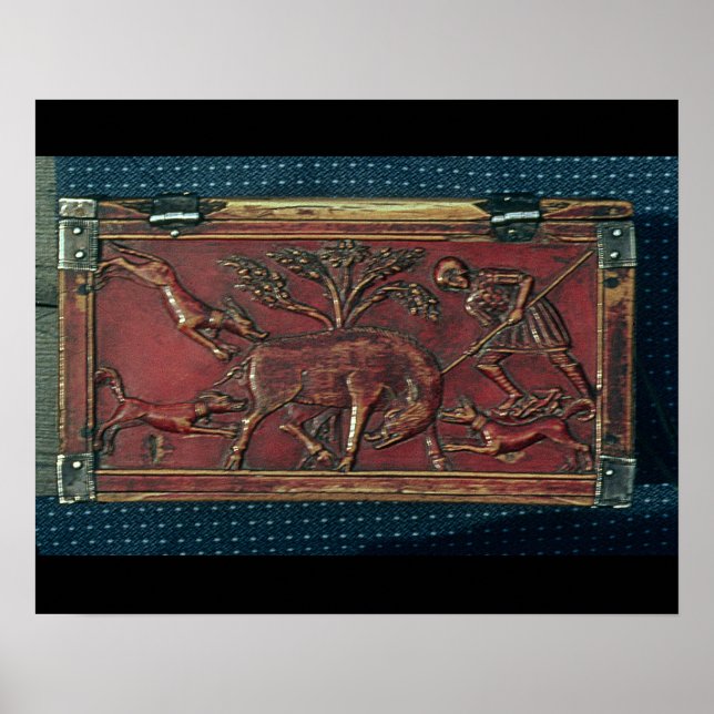 Boar Hunt, Plakat aus einem byzantinischen Korb, 1 (Vorne)