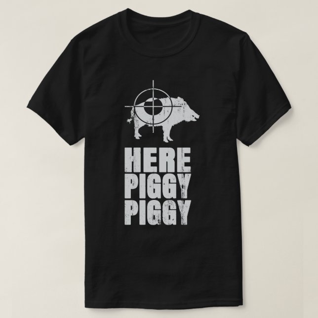 Boar Hunting Wild Hog Hunter Hogger T-Shirt (Design vorne)