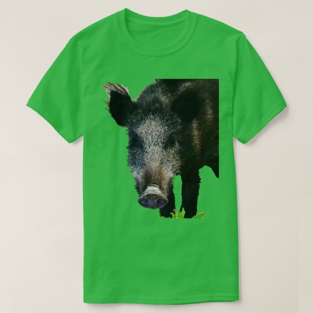 Boar Making Eye Kontakt Vector Art T-Shirt (Design vorne)