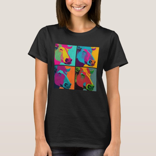 Boar Pop Illustration Colorful Animal Women Men T-Shirt (Vorderseite)