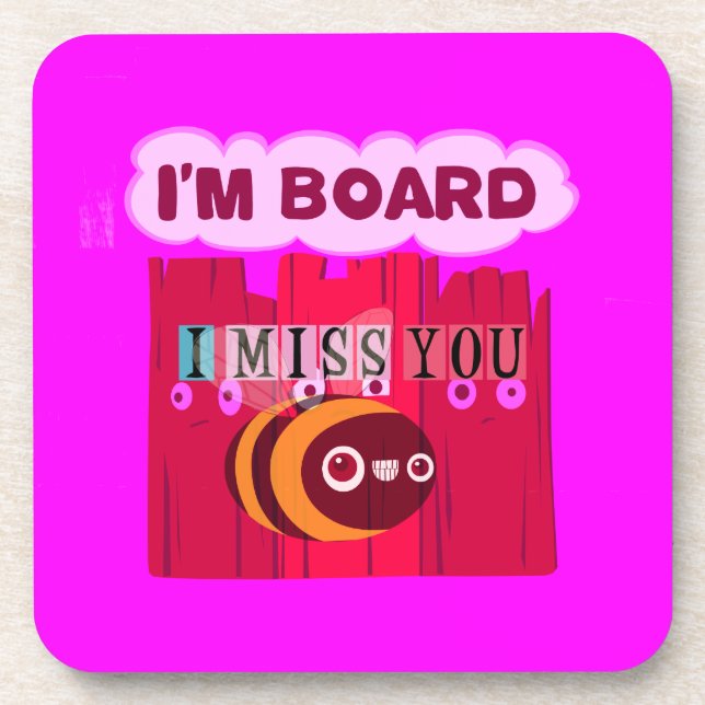 Board Bee Art Print Getränkeuntersetzer (Vorderseite)