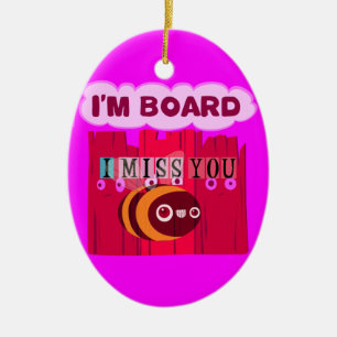 Board Bee Art Print Keramikornament