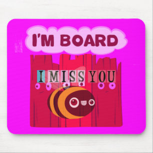 Board Bee Art Print Mousepad