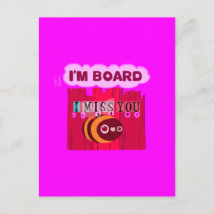Board Bee Art Print Postkarte