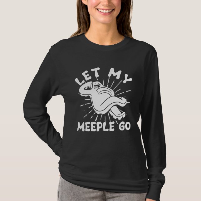 Board Game Girls Boys  Gaming  Let My Meeple Go T-Shirt (Vorderseite)