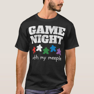 Board Game Night Family Freunde Angepasstes Scoop- T-Shirt