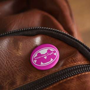 Board Game Pärchen White Frame Pin Button