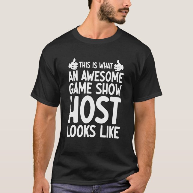Board Game Trivia Game Night Game Show Host T-Shirt (Vorderseite)