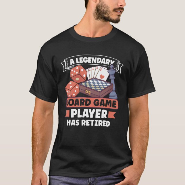 Board Games Chess Board Game Player Gambling T-Shirt (Vorderseite)