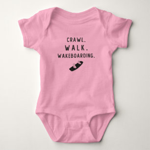 Board Skating Crawl Walk Wakeboarden Skateboarder Baby Strampler