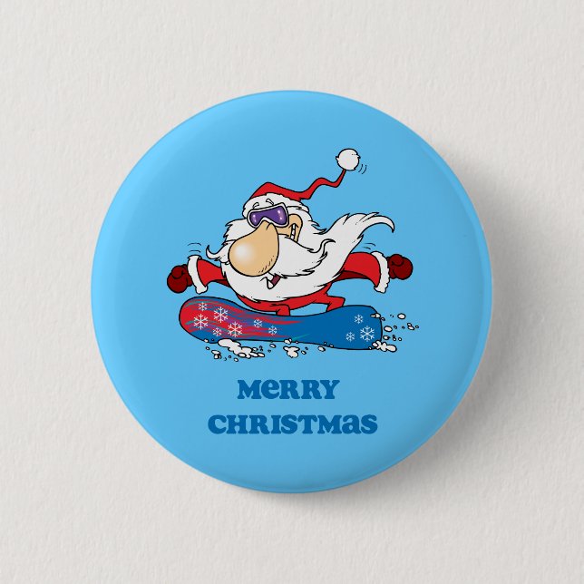 BoardChick Sankt frohe Weihnachten Button (Vorderseite)