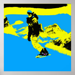 Boarding Berg - Snowboarder Poster