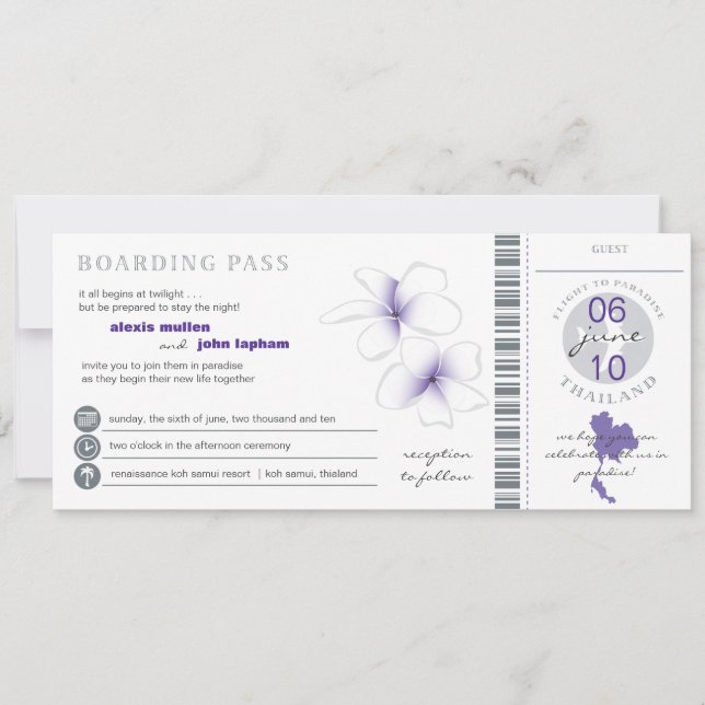 Boarding-Durchlauf zur Einladung (Vorderseite)