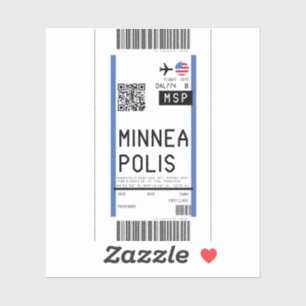 Boarding geht an Minneapolis (MSP) Aufkleber