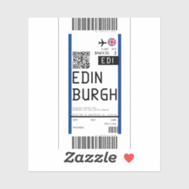Boarding nach Edinburgh (EDI) Aufkleber