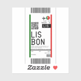 Boarding nach Lissabon (LIS) Aufkleber