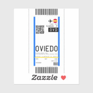 Boarding nach Oviedo (OVD) Aufkleber