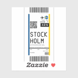 Boarding nach Stockholm (ARN) Aufkleber