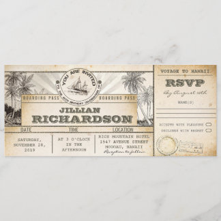 Boarding Pass 40. Geburtstagskarten - Einladungen