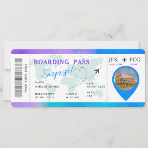 Boarding Pass Airline Ticketübersicht Einladung