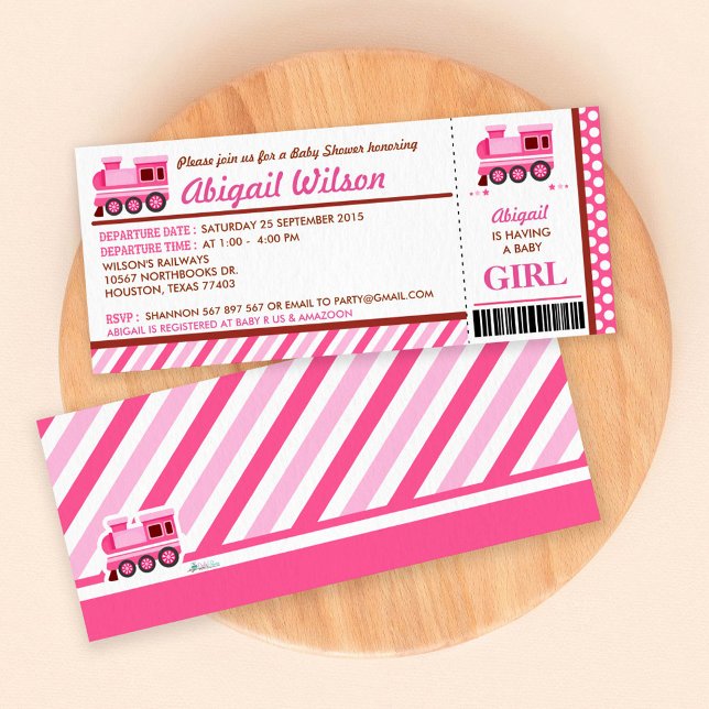 Boarding Pass Baby Dusche Party Einladung (Von Creator hochgeladen)