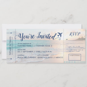 Boarding Pass Beach Ticket All-In-One-UAWG und Einladung