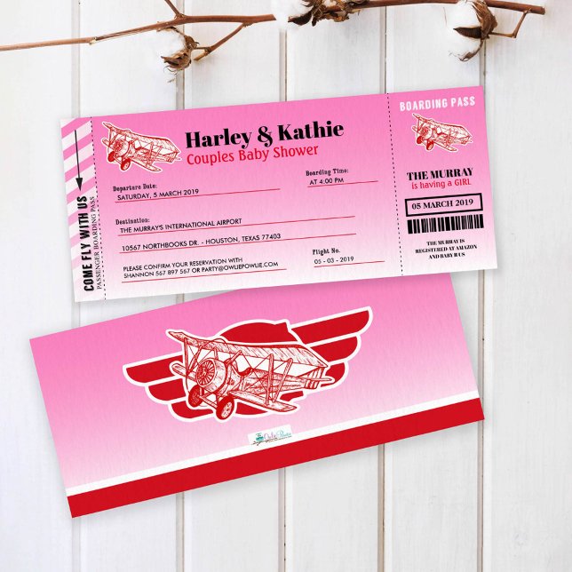 Boarding Pass Couples Einladung (Von Creator hochgeladen)