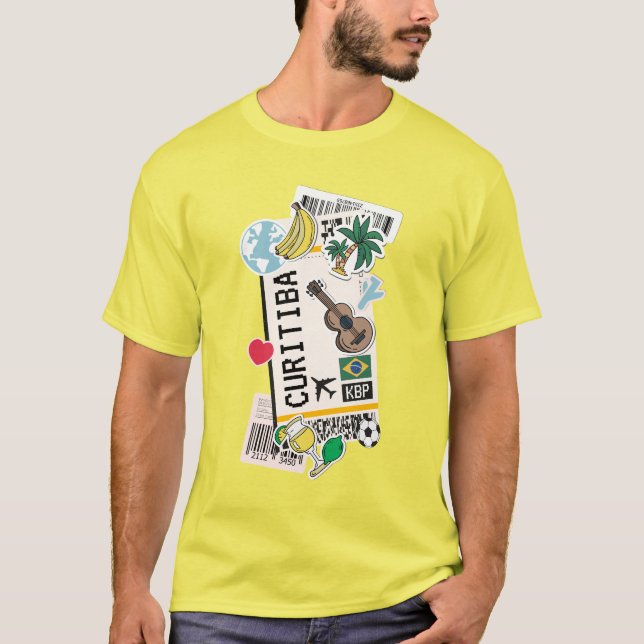 BOARDING PASS CURITIBA BRAZIL T-Shirt (Vorderseite)