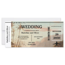 Boarding Pass Destination Tropische Palmen