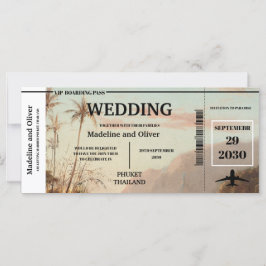 Boarding Pass Destination Tropische Palmen