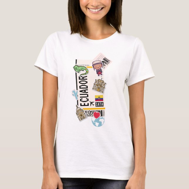 BOARDING PASS ECUADOR T-Shirt (Vorderseite)