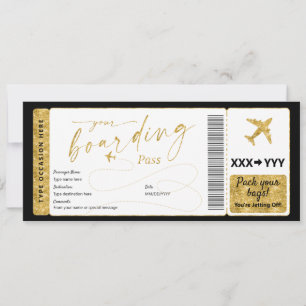 Boarding Pass Fake Airline Ticket Einladung