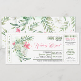 Boarding Pass | Floral Beach Brautparty Ticket Einladung