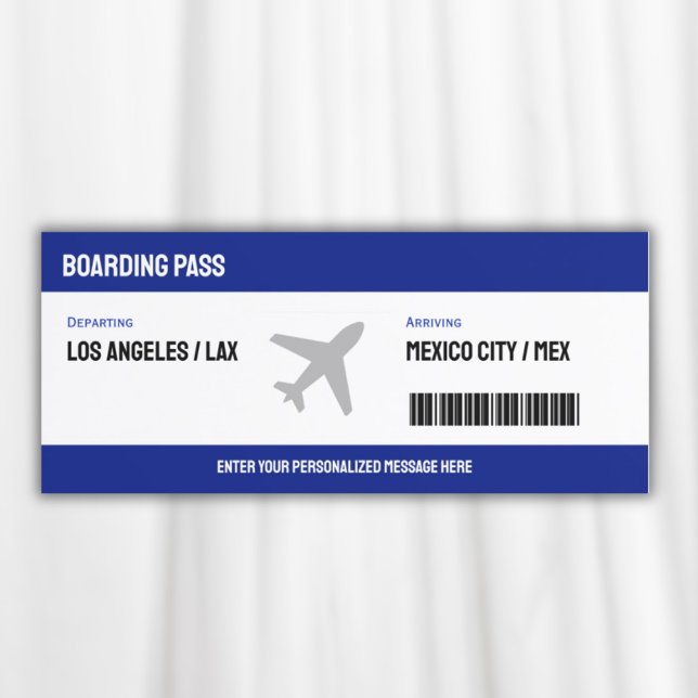 Boarding Pass Flugzeug Einladung (Surprise Boarding Pass Plane Ticket Invitation)