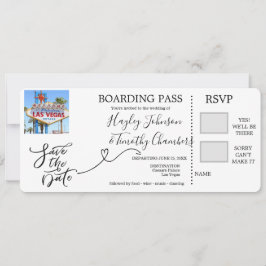 Boarding Pass für Hochzeiten in Las Vegas, Nevada Einladung