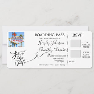 Boarding Pass für Hochzeiten in Las Vegas, Nevada Einladung
