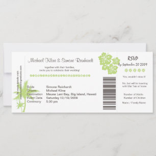 Boarding Pass Hochzeit Einladung und UAWG in einem